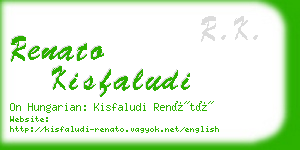 renato kisfaludi business card